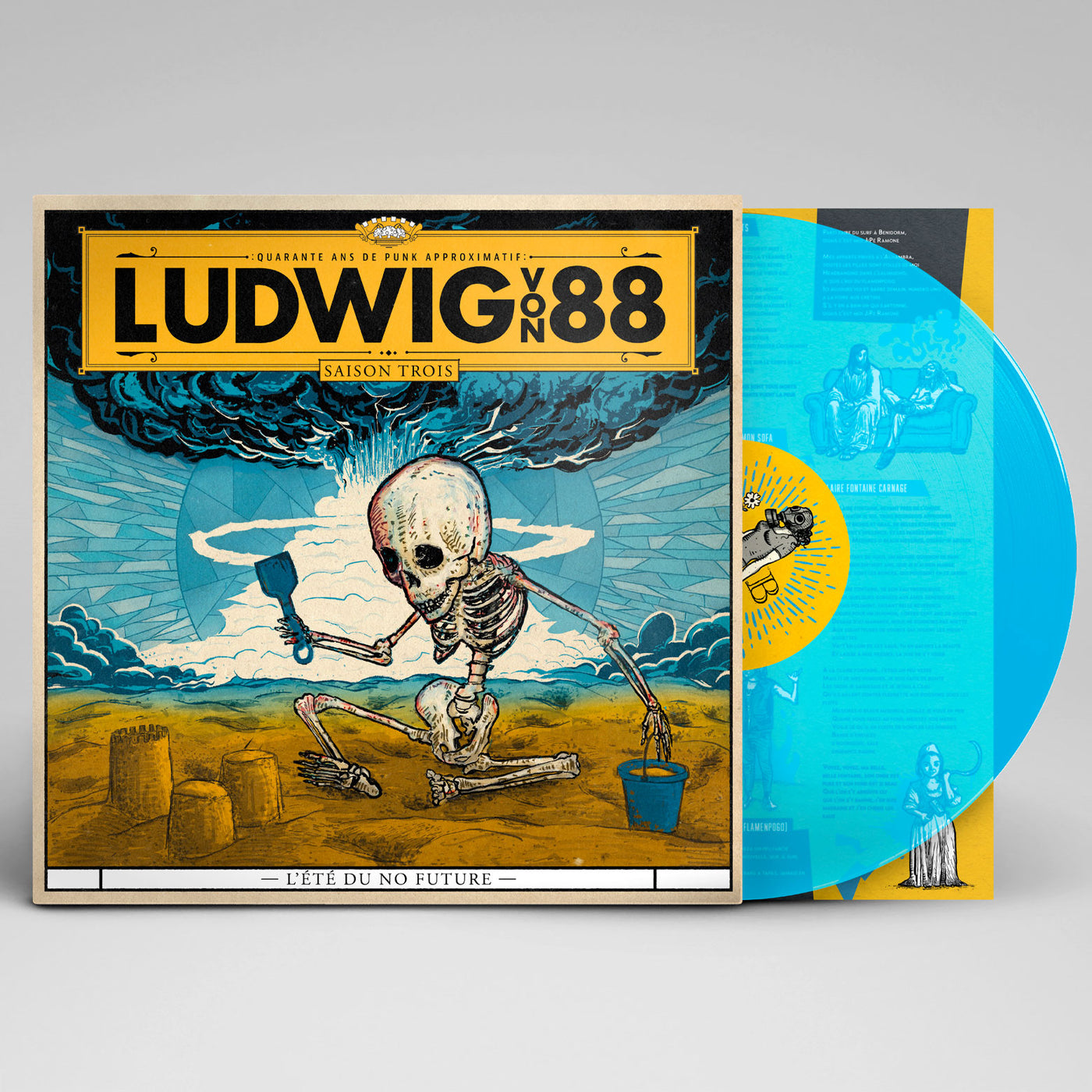 Ludwig Von 88, "L'été du no future", vinyle couleur, sous pochette avec textes et illustrations