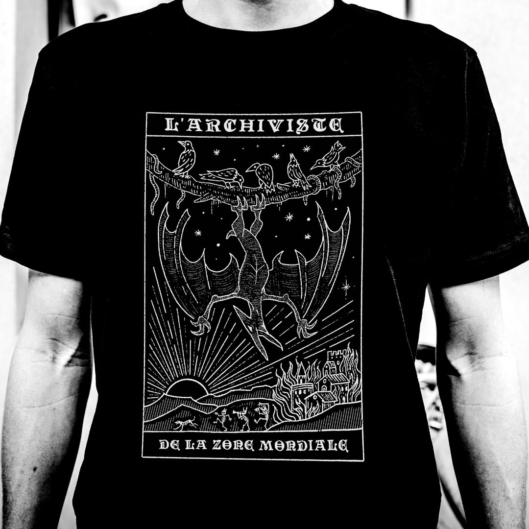 Tee-shirt des Archives De La Zone Mondiale, sérigraphie à la main, coton bio et équitable