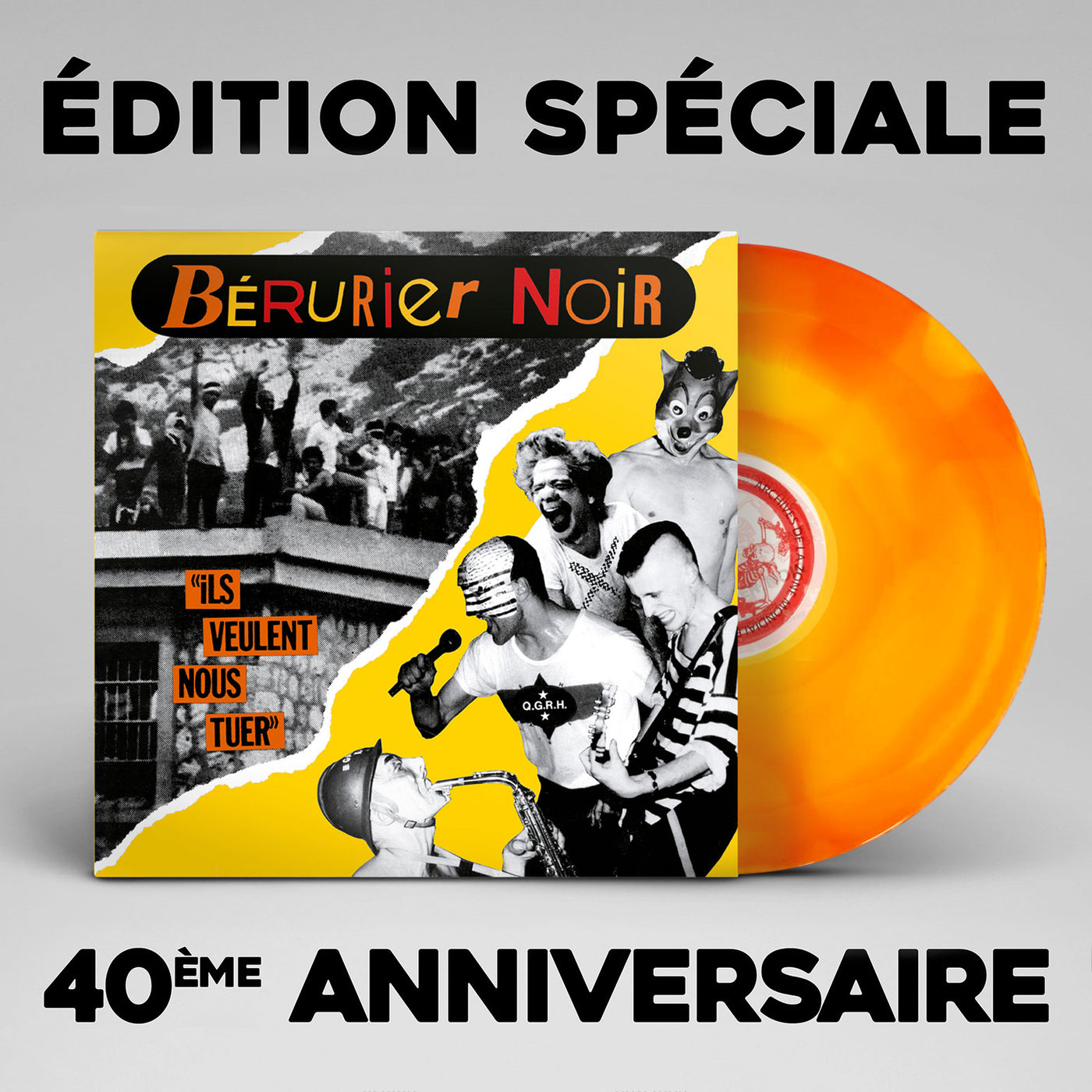 Bérurier Noir "ils veulent nous tuer" édition spéciale 1983-2023, vinyle couleur orange et jaune
