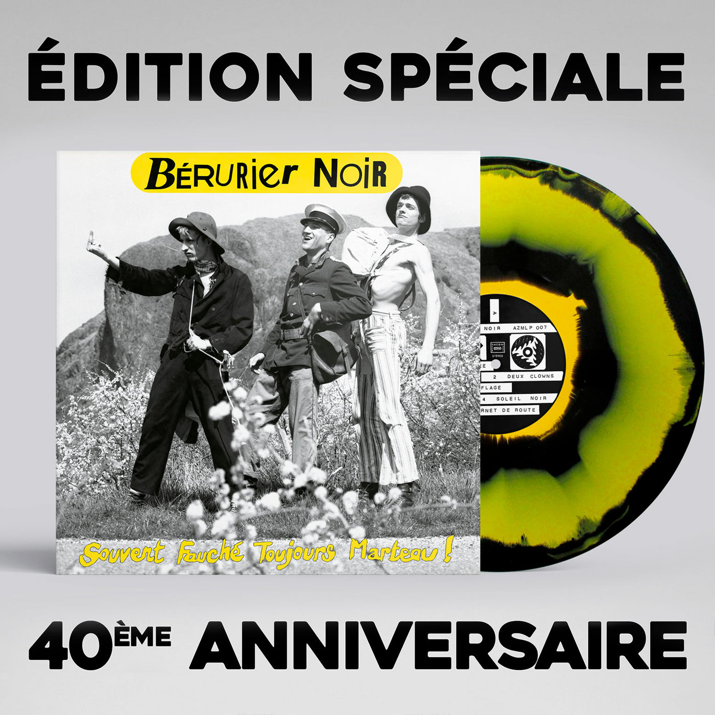 Bérurier Noir "Souvent Fauché Toujours Marteau" (1989) vinyle couronne, édition 1983-2023