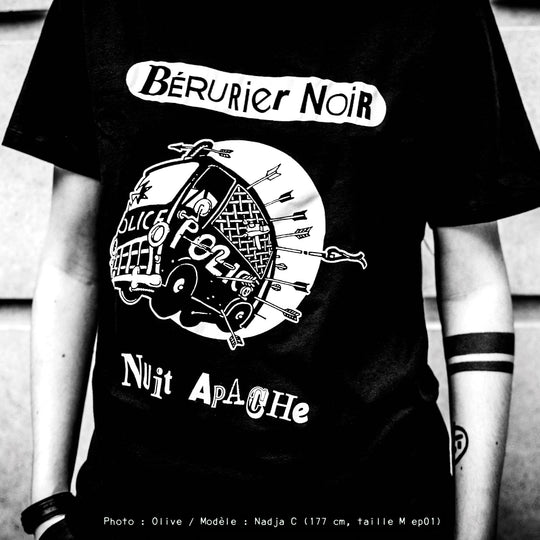 T-shirt Bérurier Noir "Nuit Apache" 100% coton bio et équitable