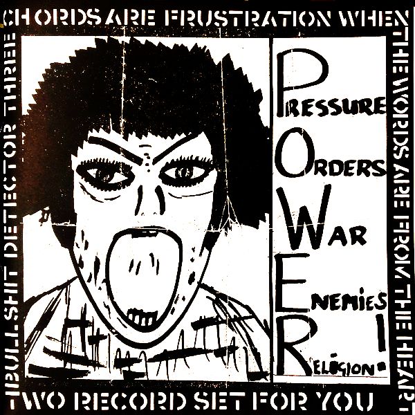 Pochette de la Compilation "Bullshit detector volume 3" en double vinyle gris (CRASS Records)