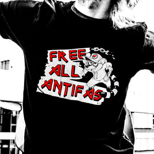 Tshirt Free All Antifas, en soutien à Gino