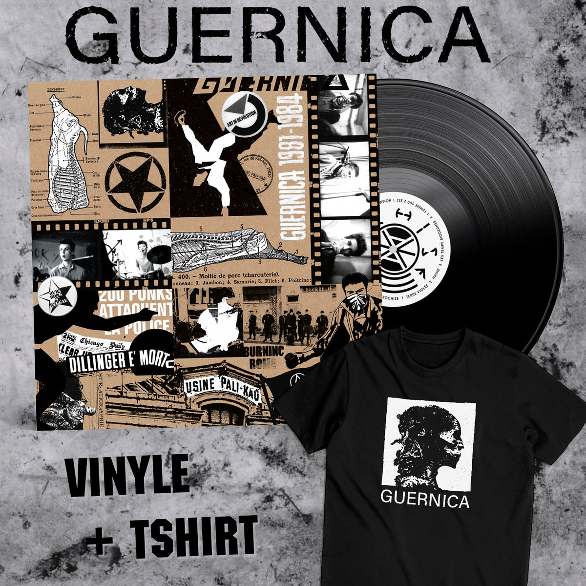 GUERNICA "1981-1984", pack vinyle + T-shirt