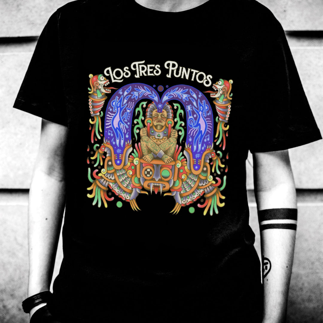 T-shirt Los Tres Puntos, dessin par John Stone Tattoo