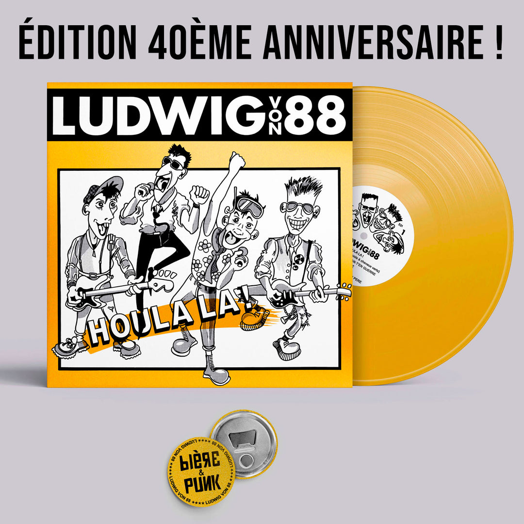 Ludwig Von 88 - "Houlala !" (édition 40ème anniversaire) ; vinyle doré et décapsuleur offert