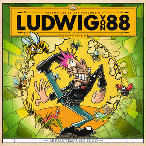 pochette du vinyle "Le Printemps du Pogo" de Ludwig Von 88, dessinée par LauL