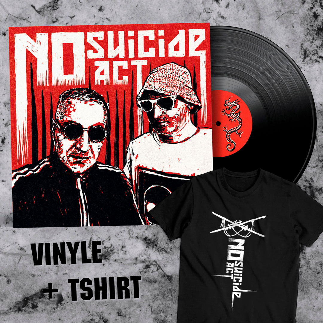 NSA, pack vinyle maxi 45t et Tshirt NO SUlClDE ACT