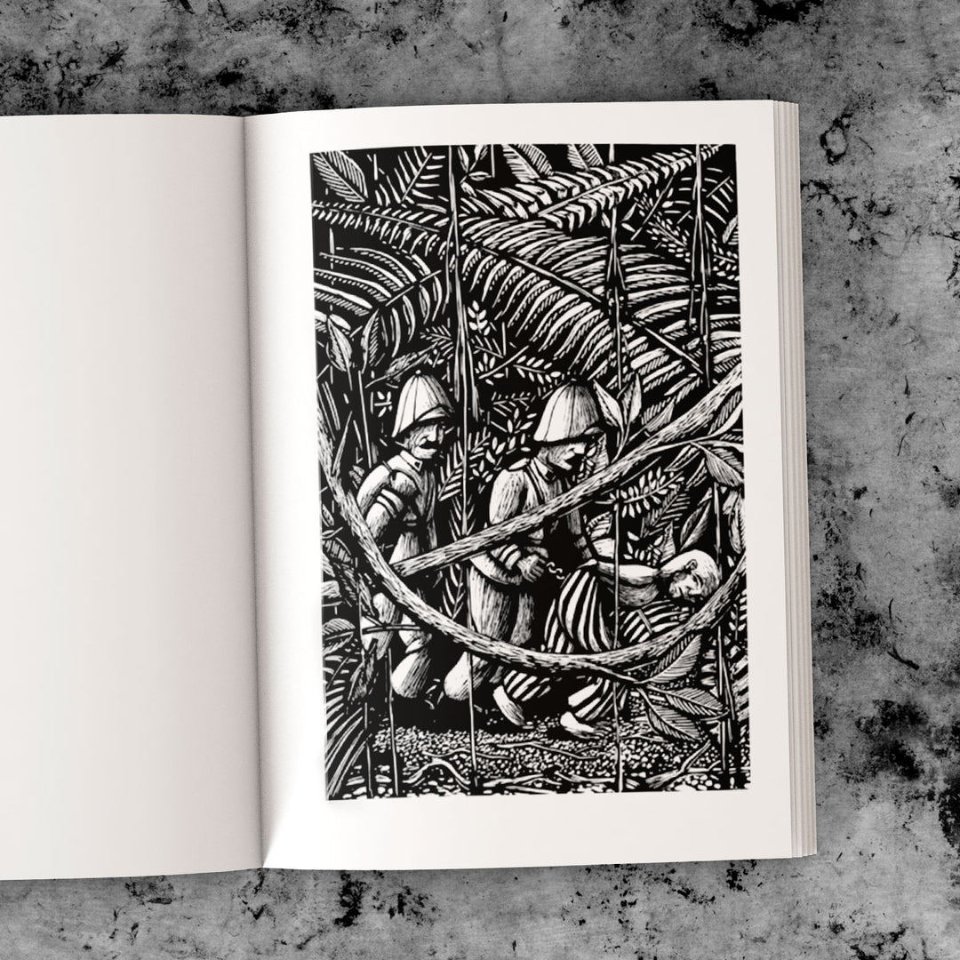 gravure tirée du beau livre de ROLAND CROS "L'incorrigible", itinéraire d'un bagnard ordinaire