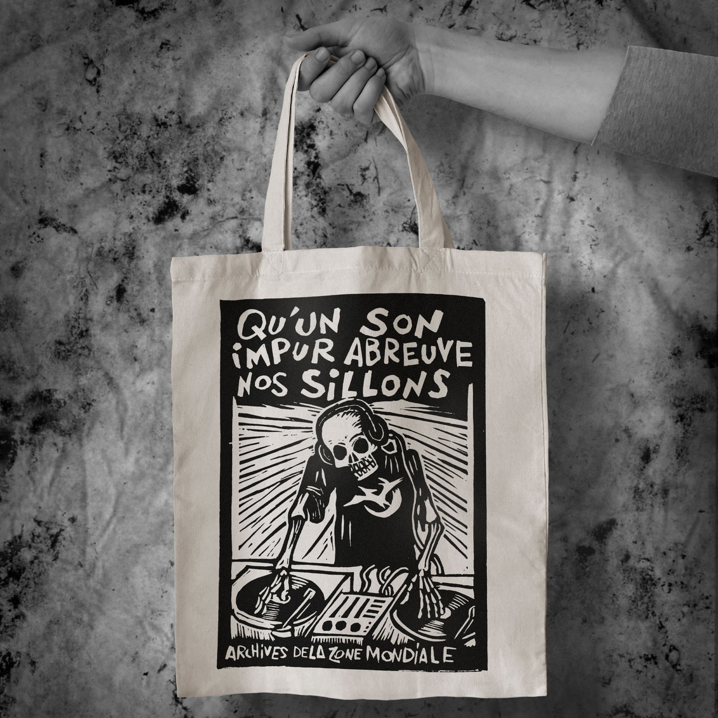 Totebag Archives de la Zone Mondiale 100% coton bio équitable