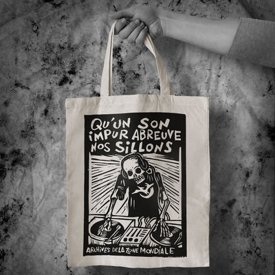 Totebag Archives de la Zone Mondiale 100% coton bio équitable