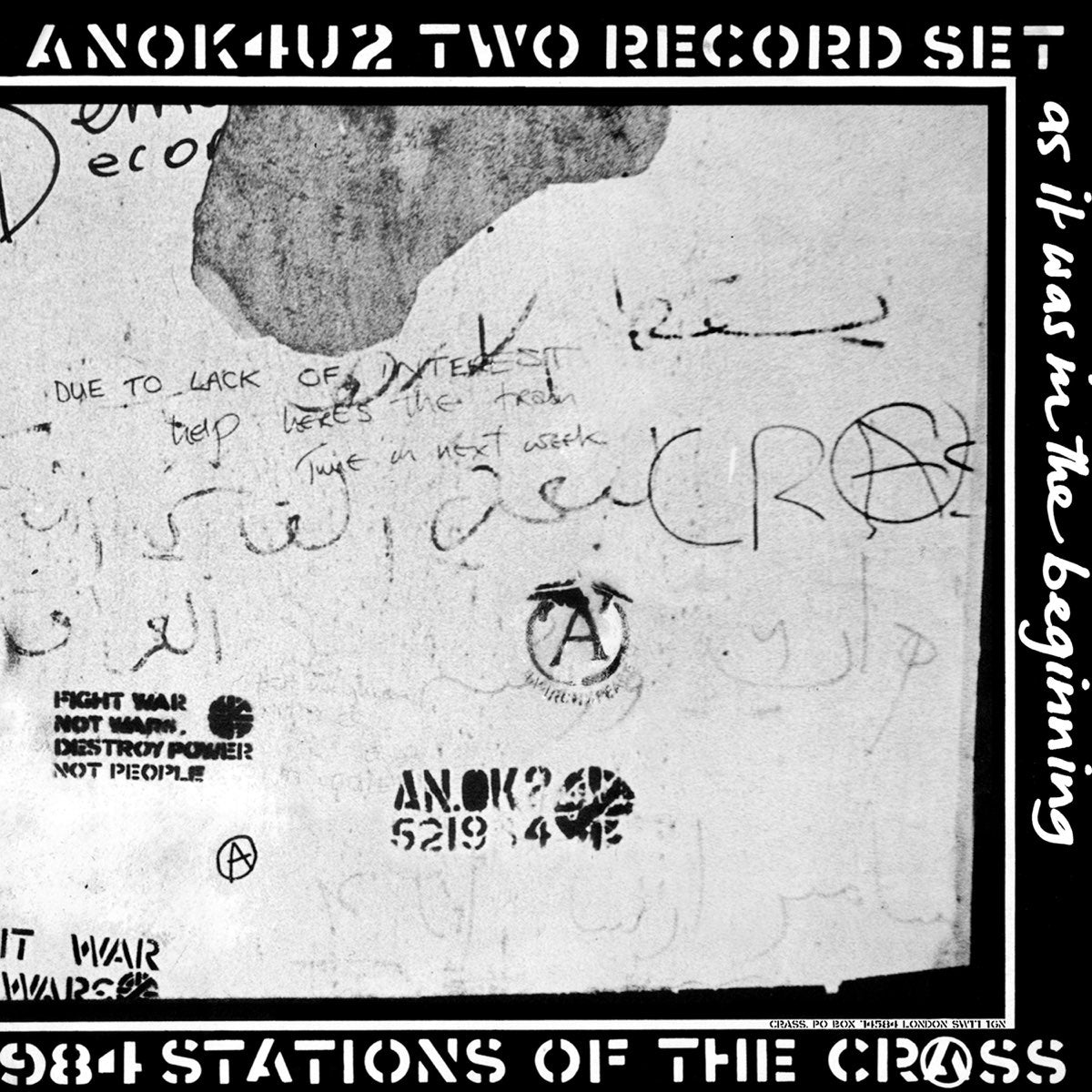 Station of the crass, vinyle et poster, CRASS