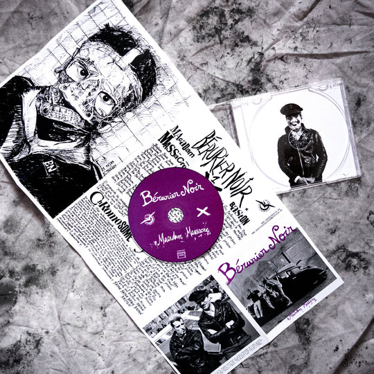 CD "Macadam Massacre" de Bérurier Noir, avec poster dépliant 16 pages (paroles et dessins)