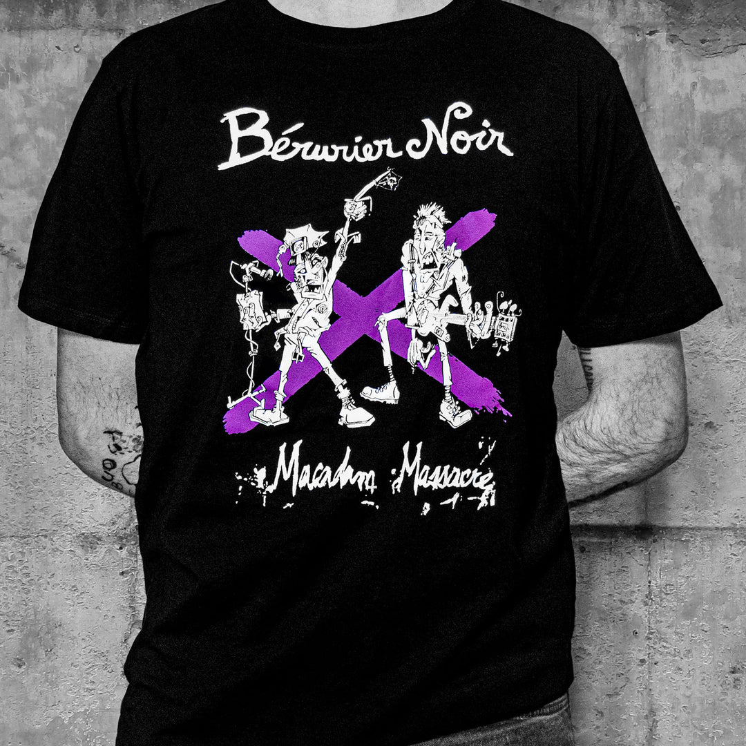 Tshirt Bérurier Noir - Macadam Massacre (noir/violet)