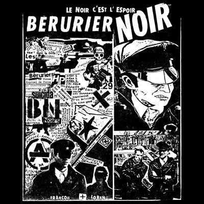 motif du T-shirt Bérurier Noir "1983" reprenant un vieux collage issu des archives du groupe