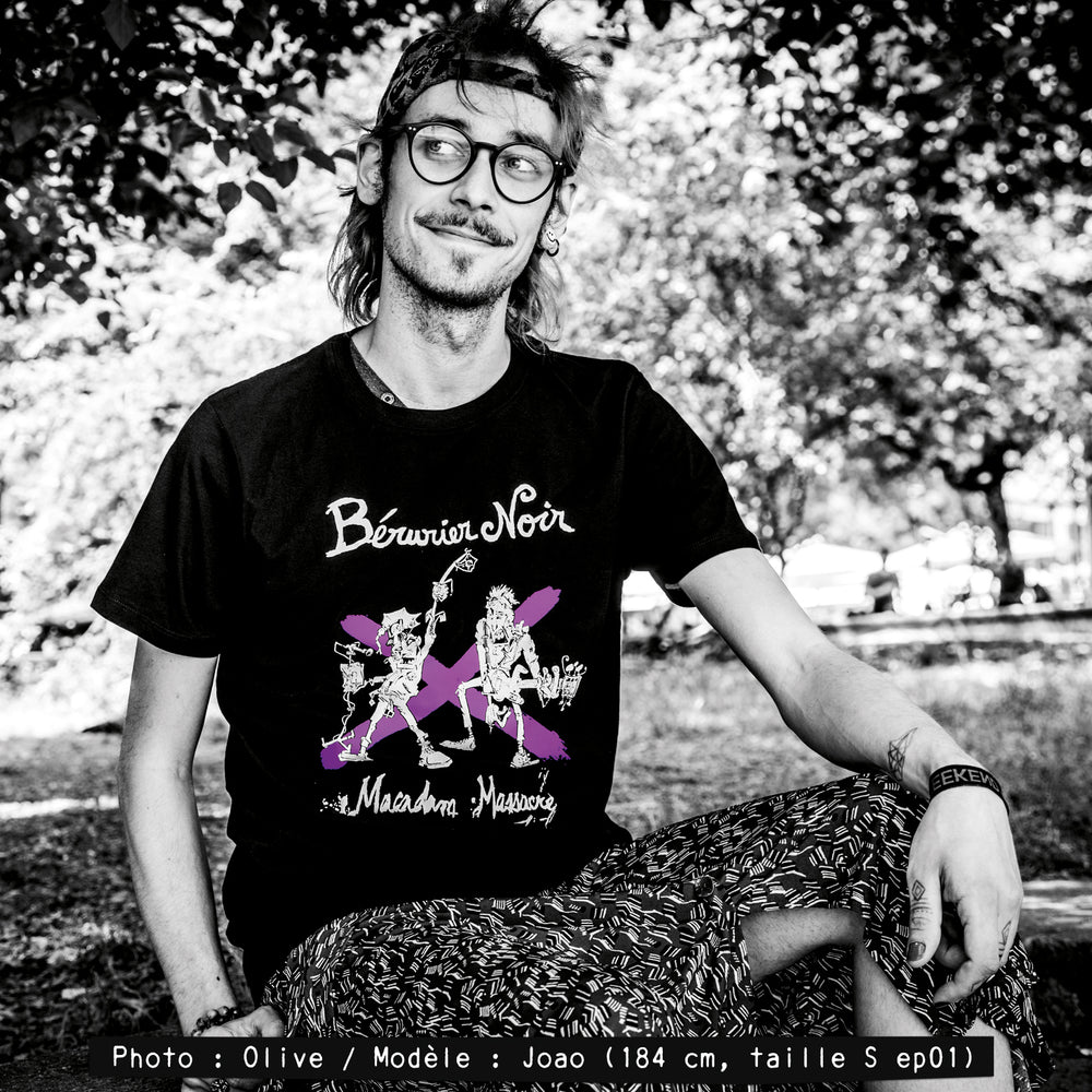 Tshirt Bérurier Noir - Macadam Massacre (noir/violet)